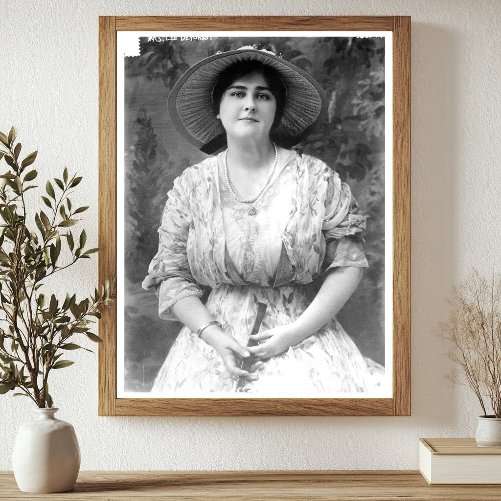 Historic Mrs. Lee de Forest Print, Vintage Art