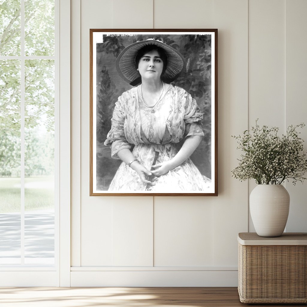 Historic Mrs. Lee de Forest Print, Vintage Art