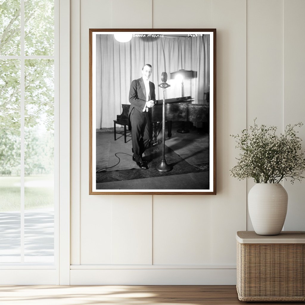 Historic Graham McNamee Print, Vintage Art