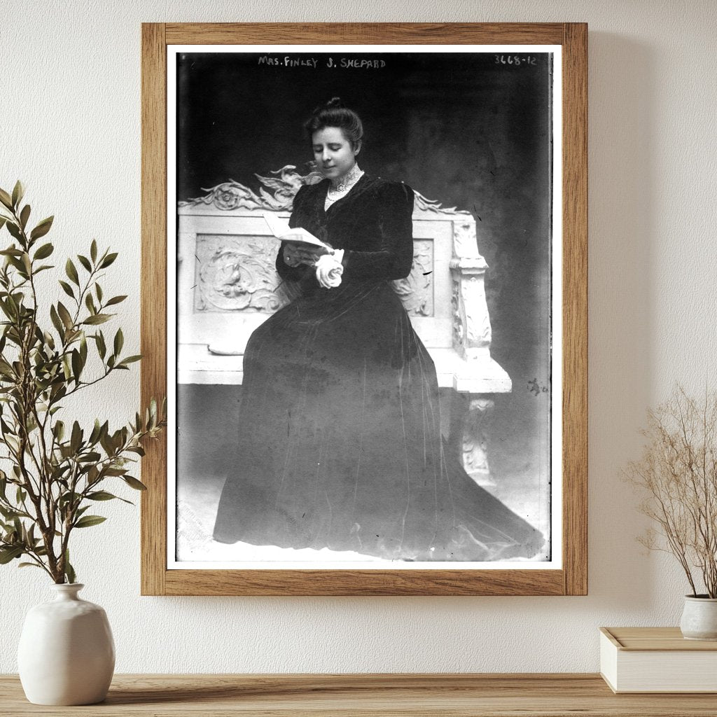 Historic Mrs. Finley J. Shepard Print, Vintage Art