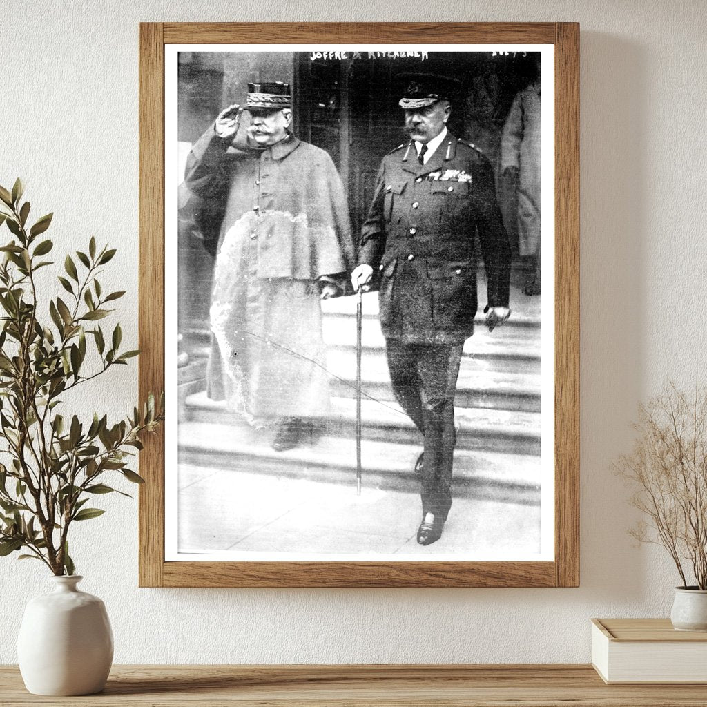 Historic Joffre & Kitchener Print, Vintage Art