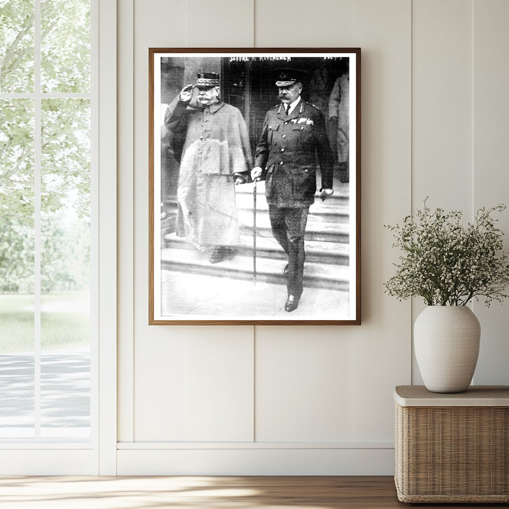 Historic Joffre & Kitchener Print, Vintage Art
