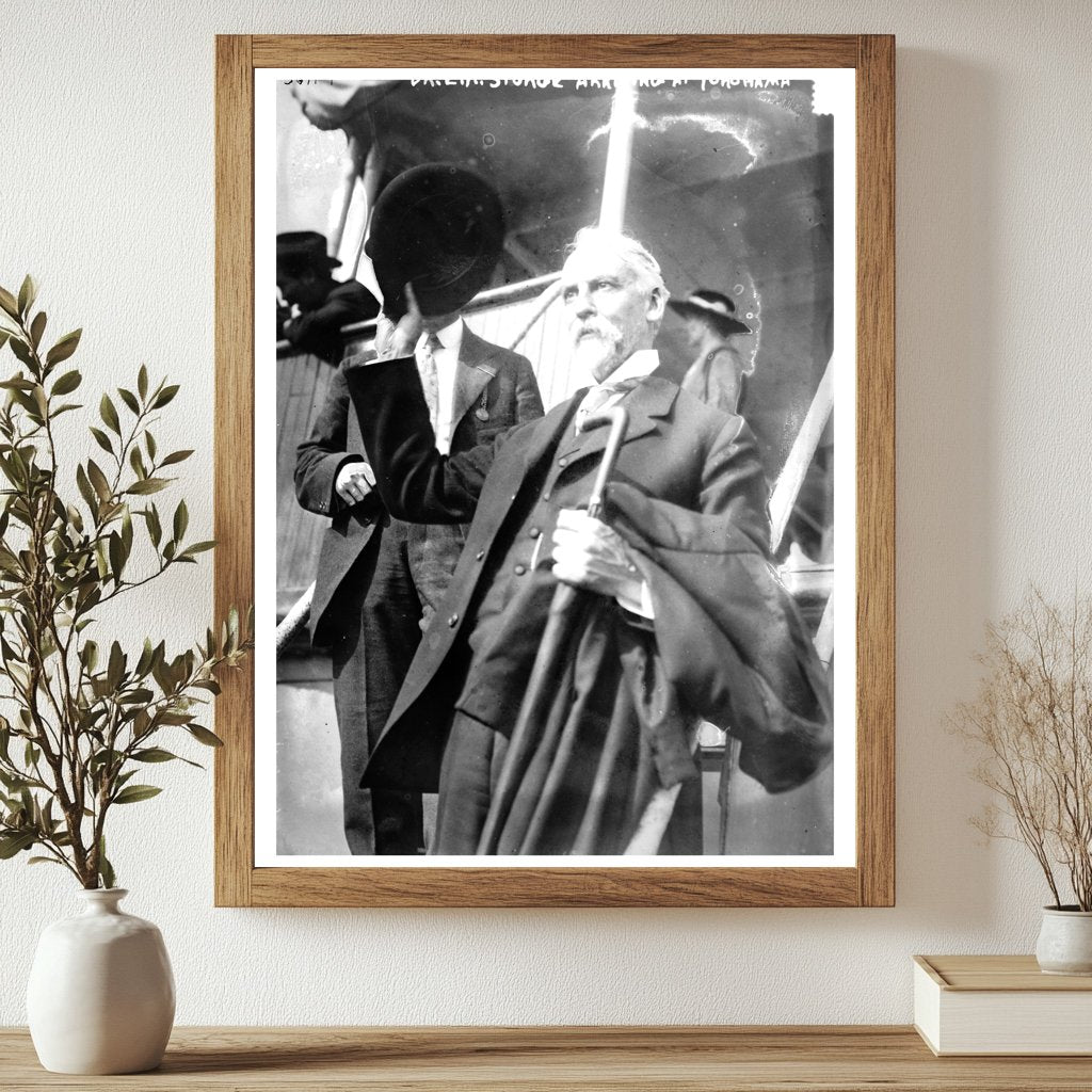 Historic Dr. E.A. Sturge arriving at Yokohama Print, Vintage Art