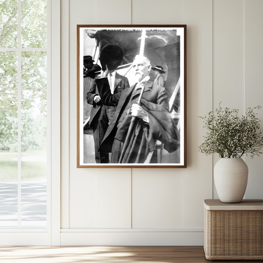 Historic Dr. E.A. Sturge arriving at Yokohama Print, Vintage Art