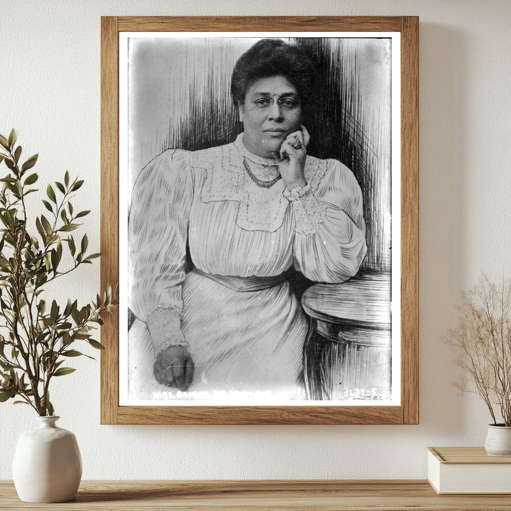 Historic Mrs. Booker Washington Print, Vintage Art