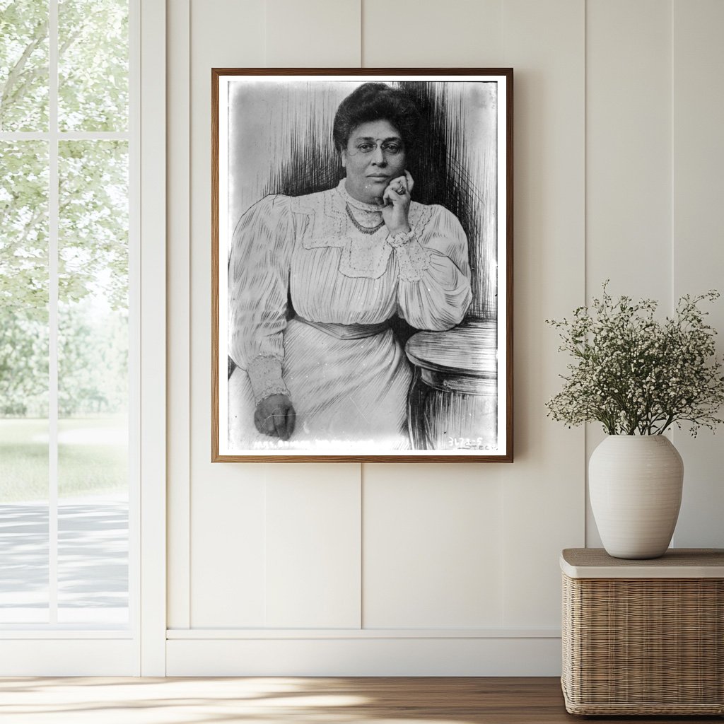 Historic Mrs. Booker Washington Print, Vintage Art