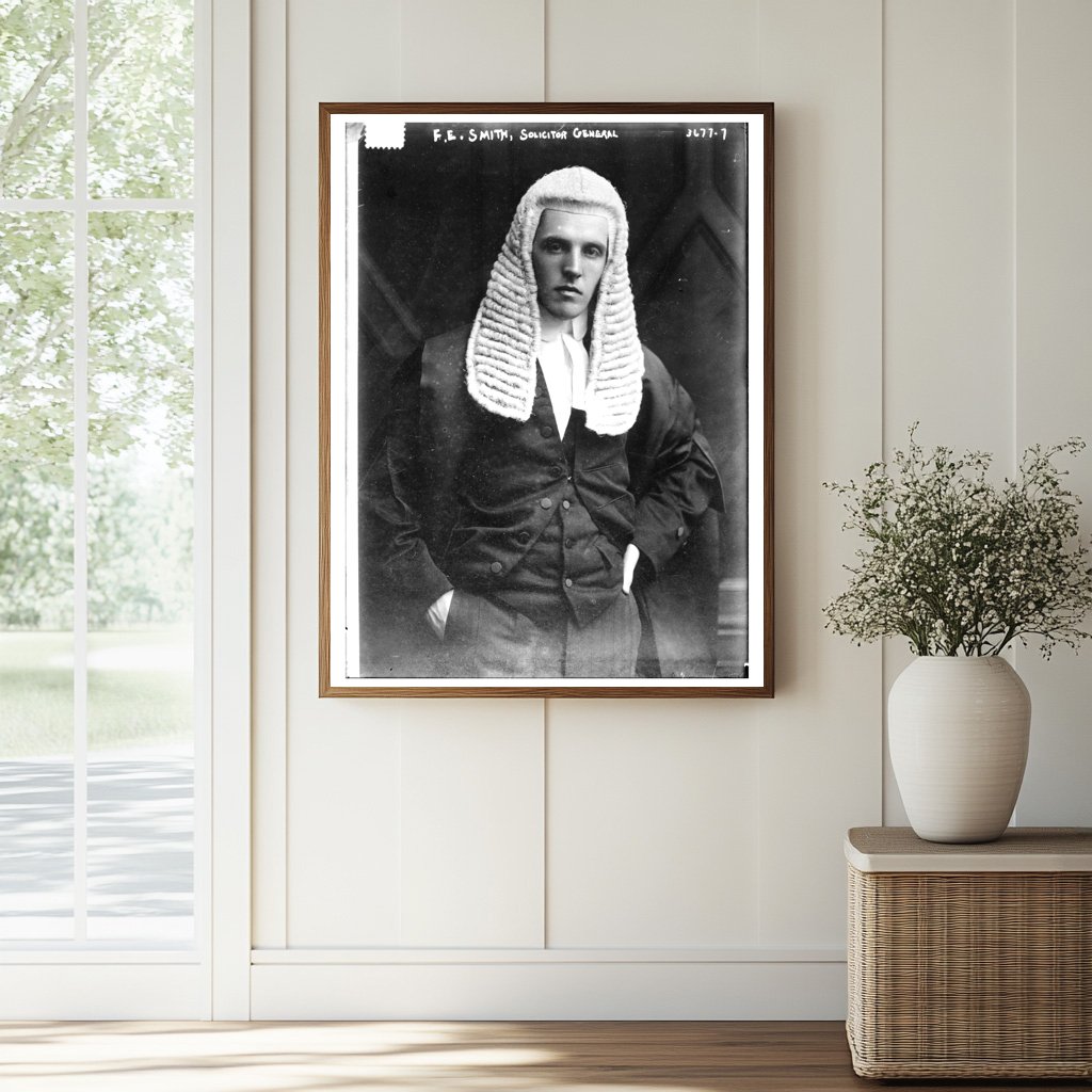 Historic F.E. Smith, Solicitor General Print, Vintage Art