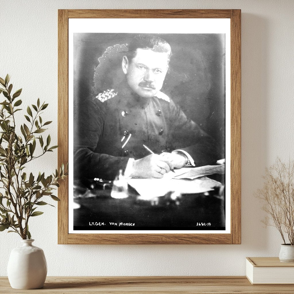 Historic Lt. Gen Von Morgen Print, Vintage Art