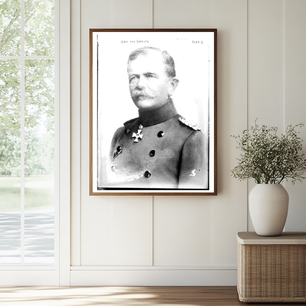 Historic Gen. von Scholtz, 12/13/15 Print, Vintage Art