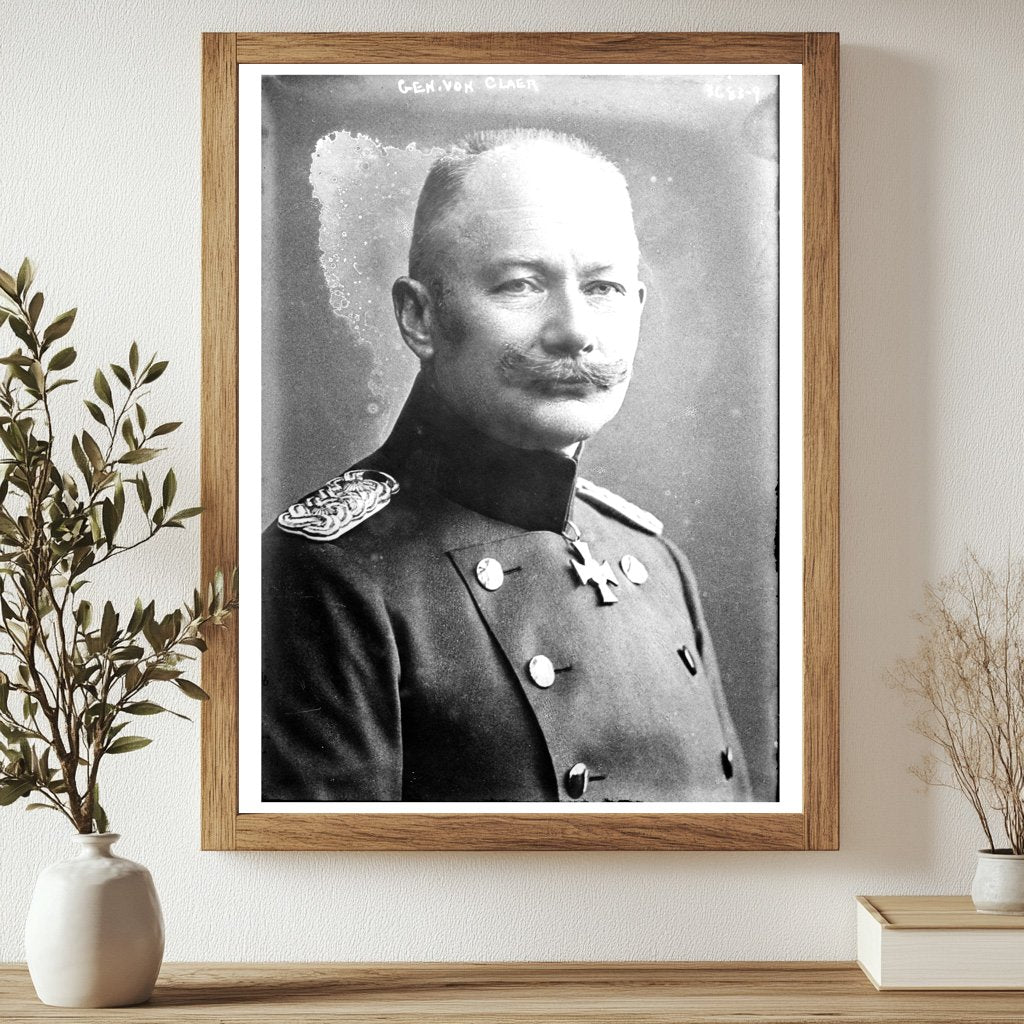 Historic Gen. von Claer Print, Vintage Art