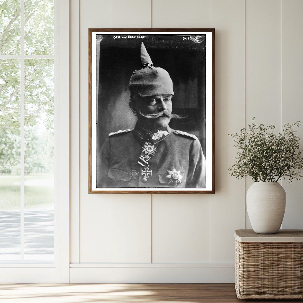 Historic Gen. Von Eberhardt Print, Vintage Art