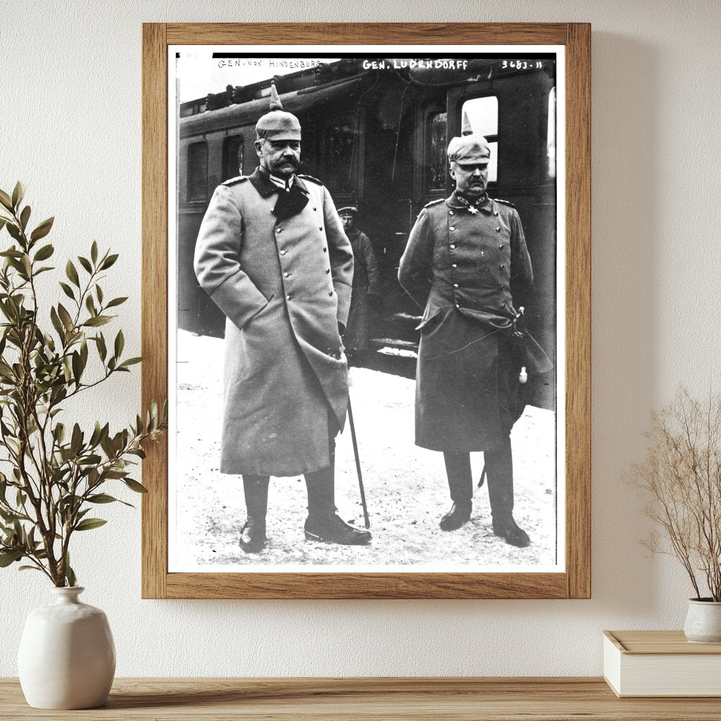 Historic Gen. von Hindenburg, Gen. von Ludendorff Print, Vintage Art