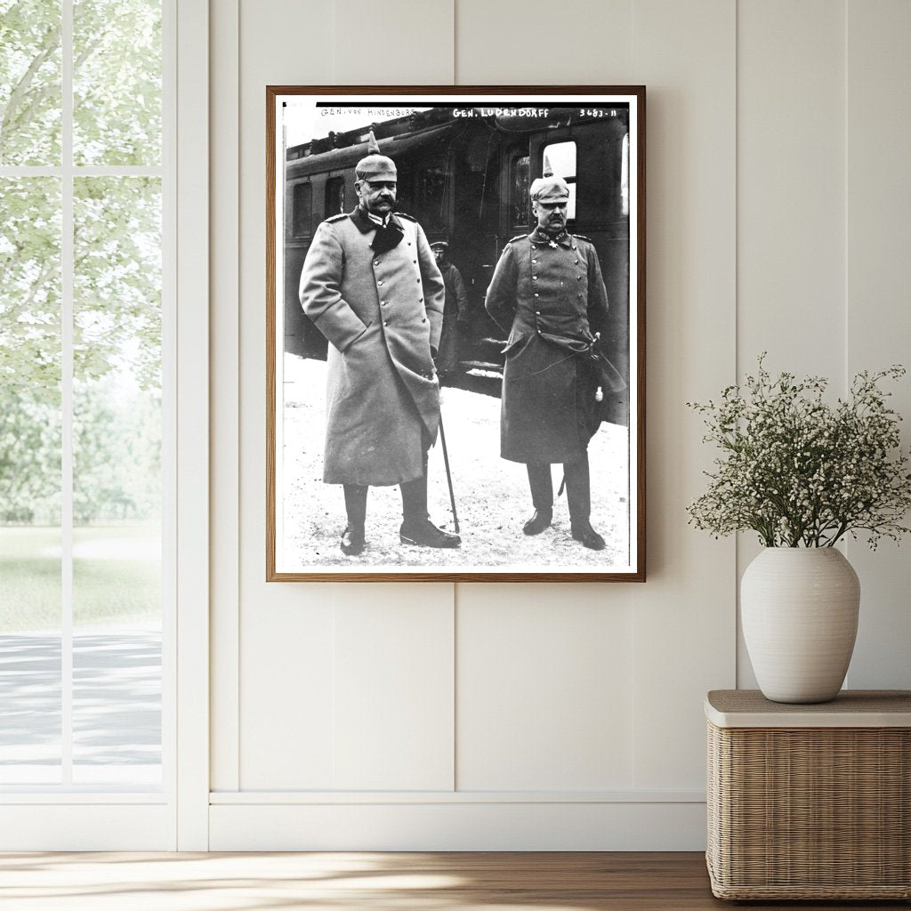 Historic Gen. von Hindenburg, Gen. von Ludendorff Print, Vintage Art