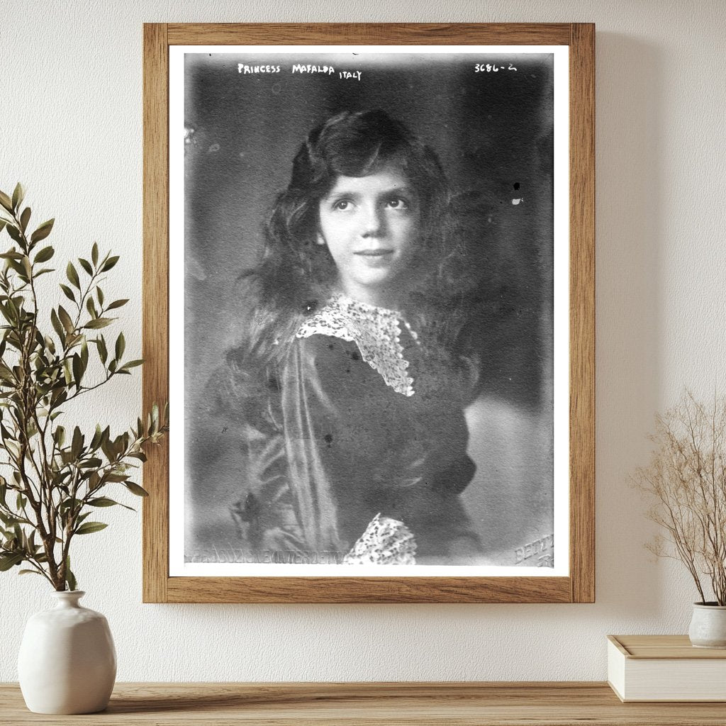 Historic Princess Mafalda -- Italy Print, Vintage Art