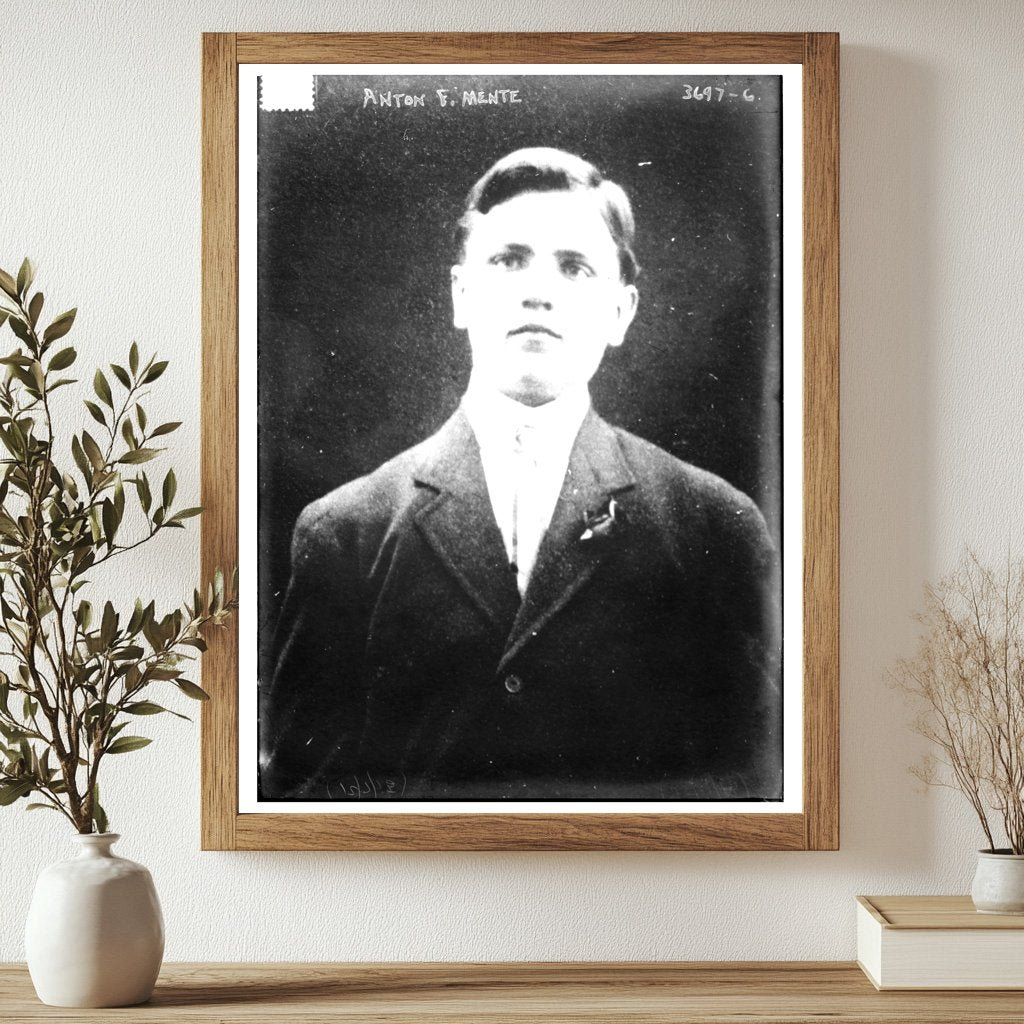 Historic Anton F. Mente Print, Vintage Art