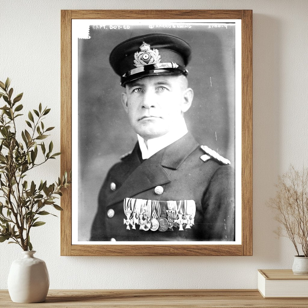 Historic Capt. Boy-ed Print, Vintage Art