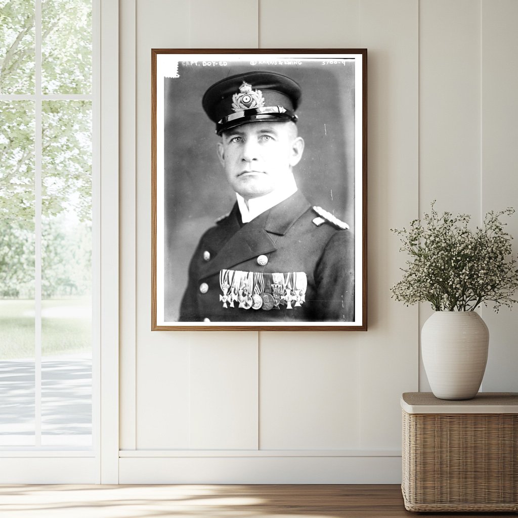 Historic Capt. Boy-ed Print, Vintage Art