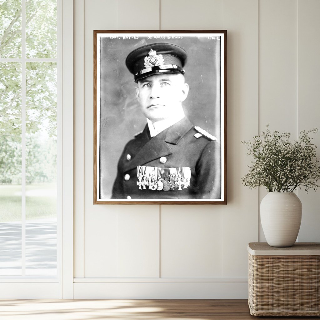 Historic Capt. Boy-Ed Print, Vintage Art