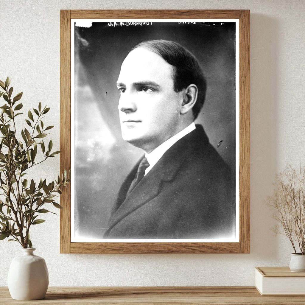 Historic J.A.A. Burnquist Print, Vintage Art