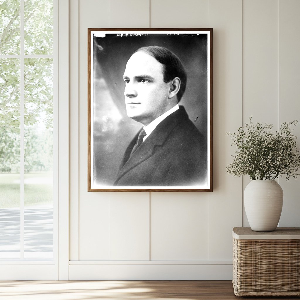 Historic J.A.A. Burnquist Print, Vintage Art