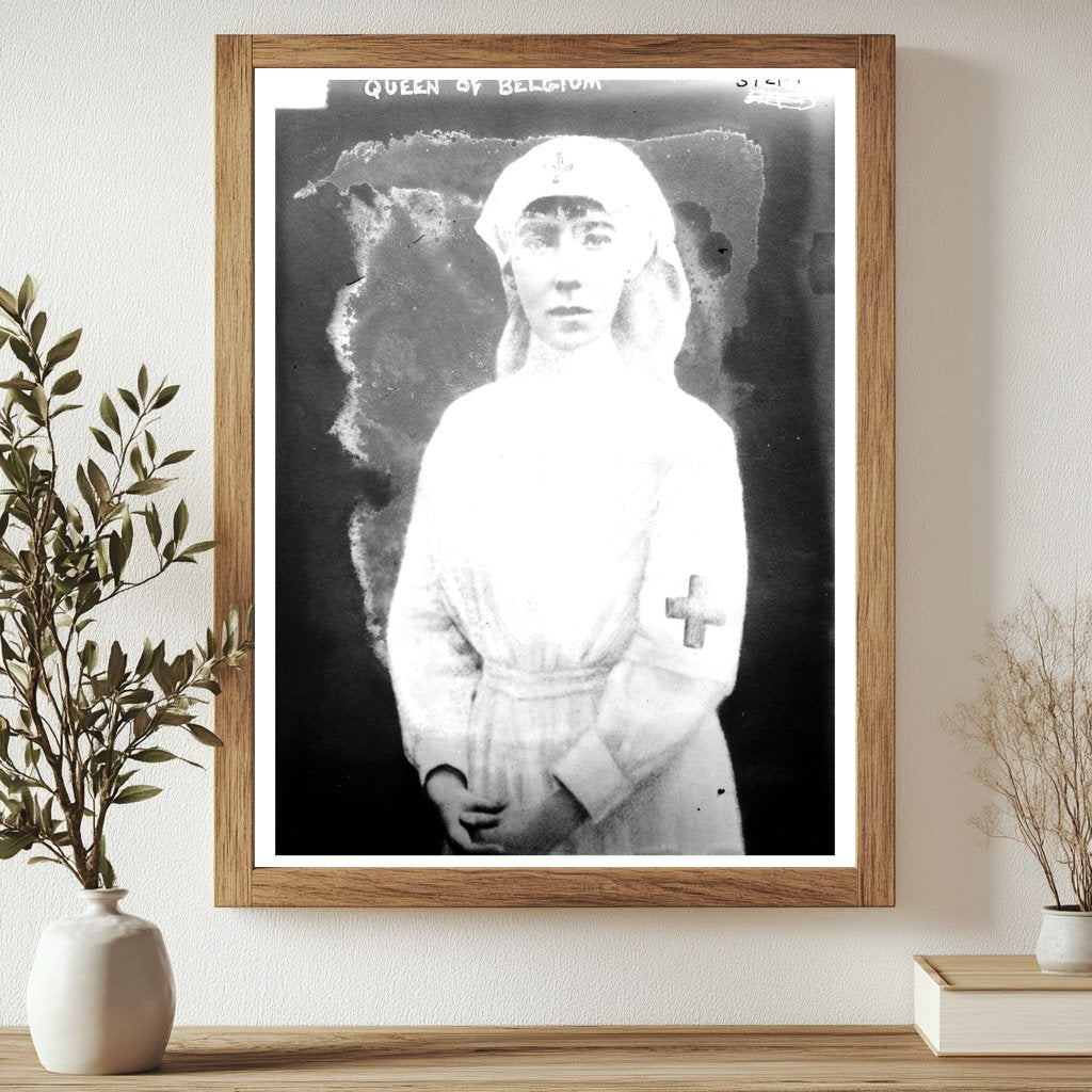 Historic Queen of Belgium Print, Vintage Art