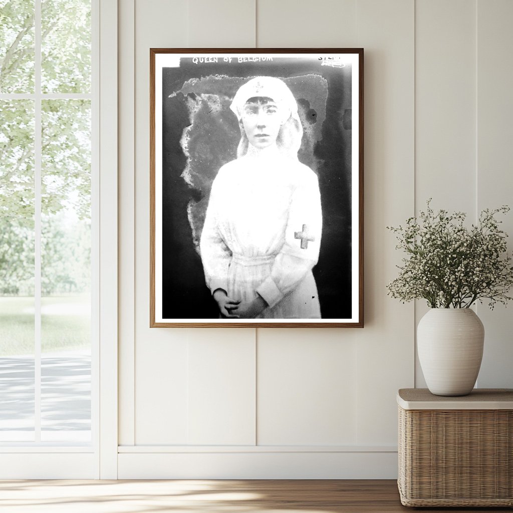Historic Queen of Belgium Print, Vintage Art