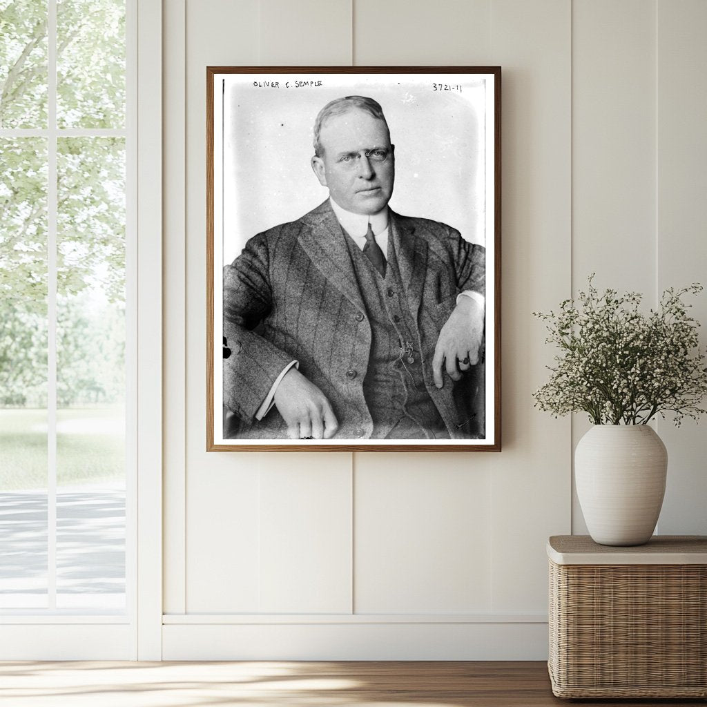 Historic Oliver C. Semple Print, Vintage Art