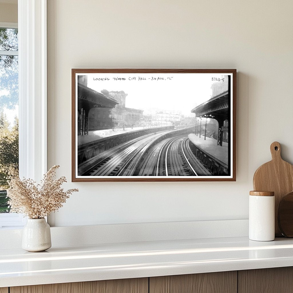 Vintage NYC: City Hall from 3rd Ave. Elevation