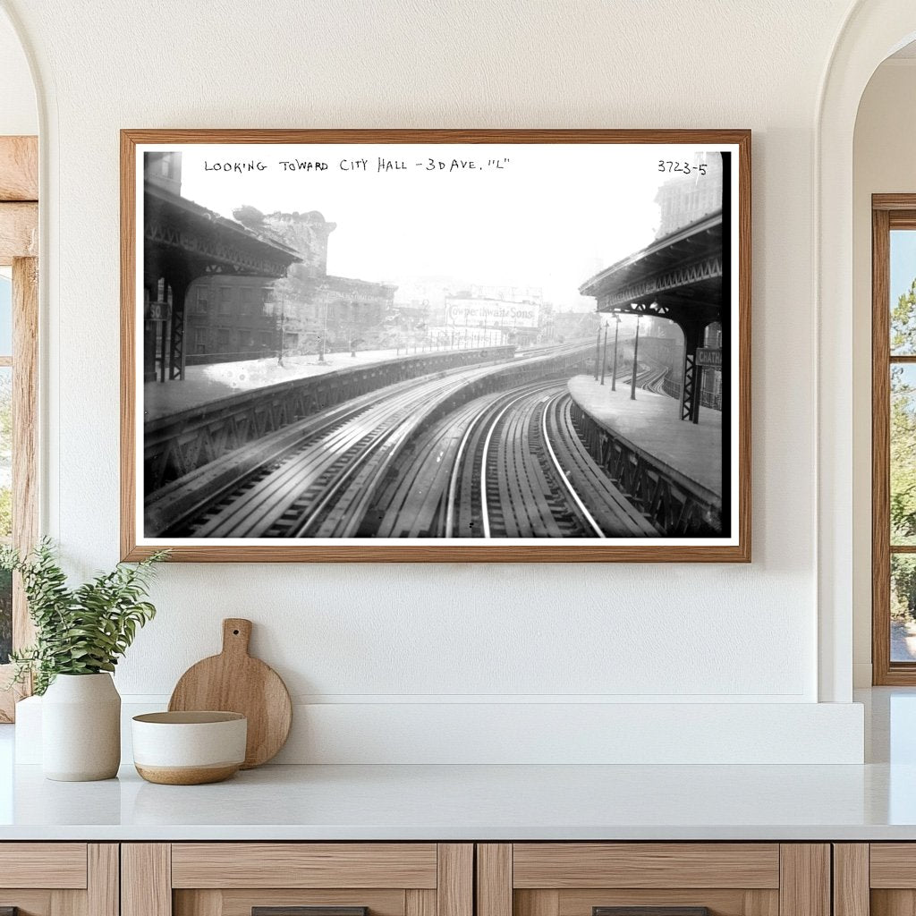 Vintage NYC: City Hall from 3rd Ave. Elevation