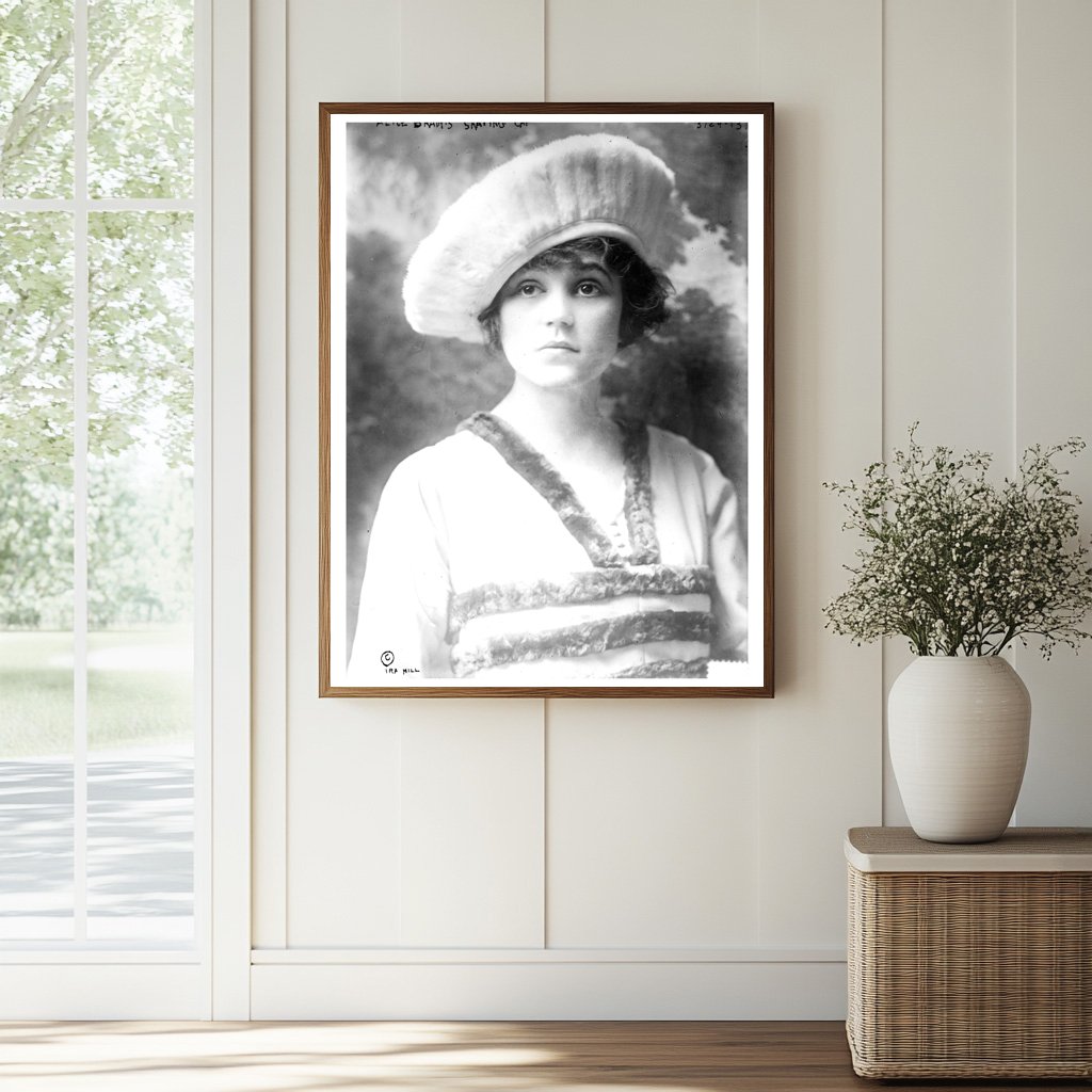 Historic Alice Brady's Skating Cap Print, Vintage Art