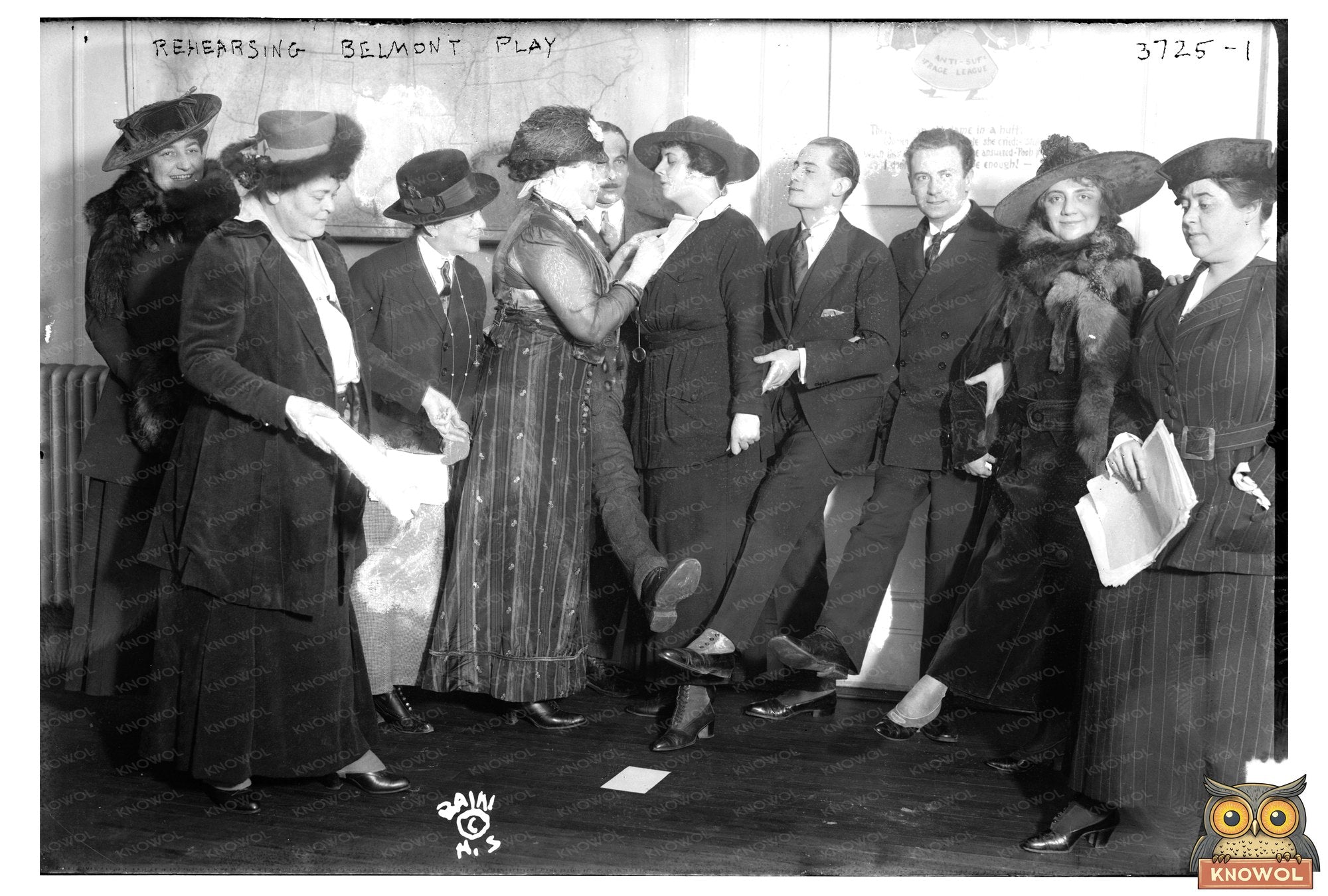 1916 Backstage Glimpse: Belmont Play Rehearsal