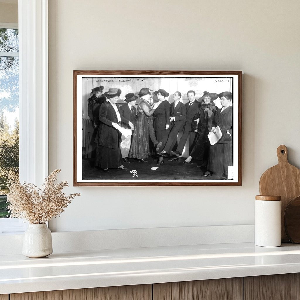 1916 Backstage Glimpse: Belmont Play Rehearsal