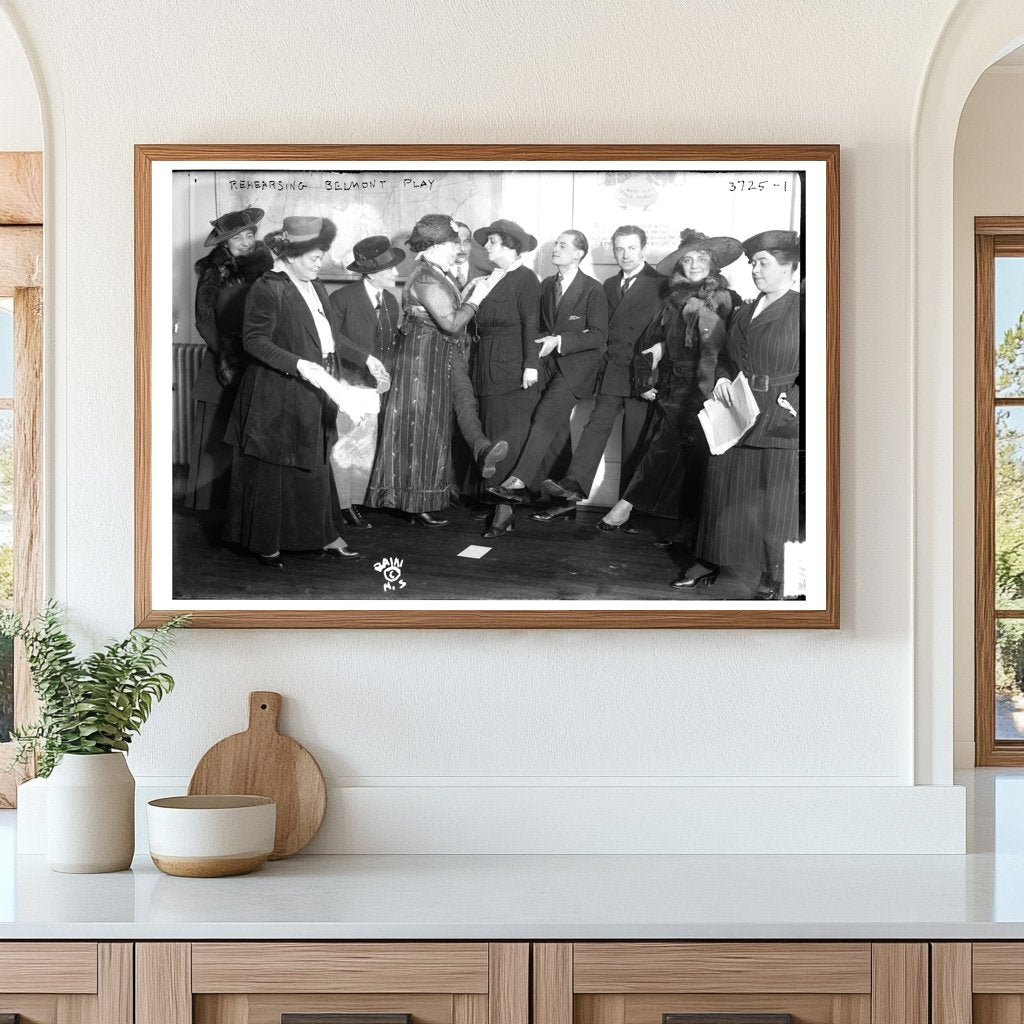 1916 Backstage Glimpse: Belmont Play Rehearsal