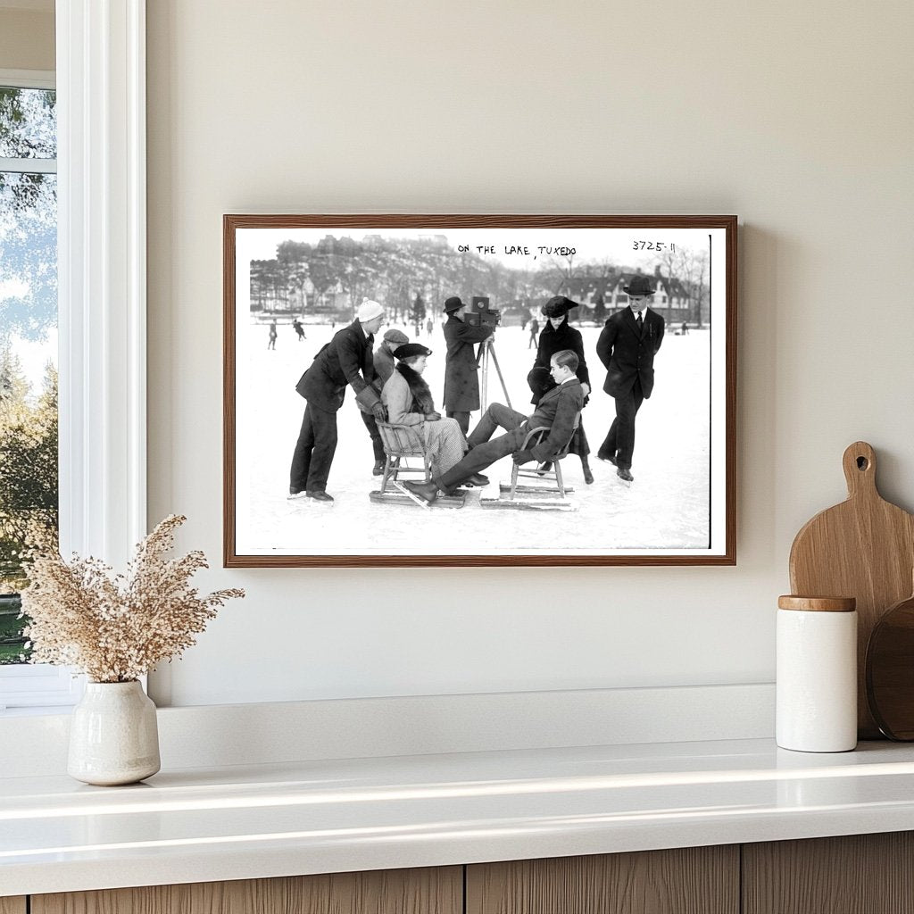 Tranquil Early 20th Century Lakeside Scene