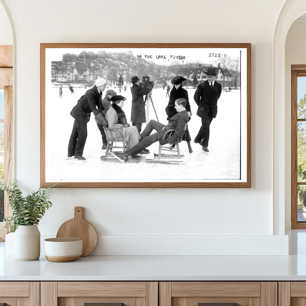 Tranquil Early 20th Century Lakeside Scene