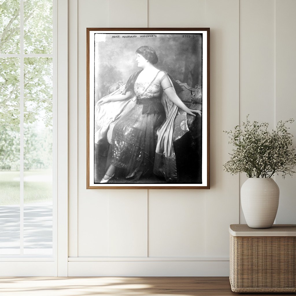 Historic Mary Mannering Wadsworth Print, Vintage Art