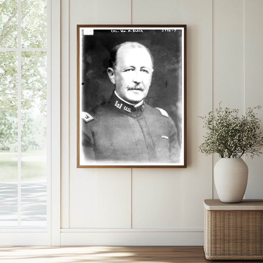 Historic Col. Wm. M. Black Print, Vintage Art