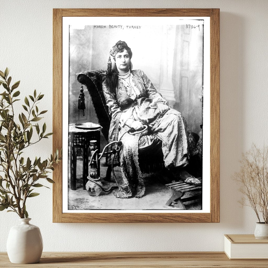 Historic Harem Beauty, Turkey Print, Vintage Art