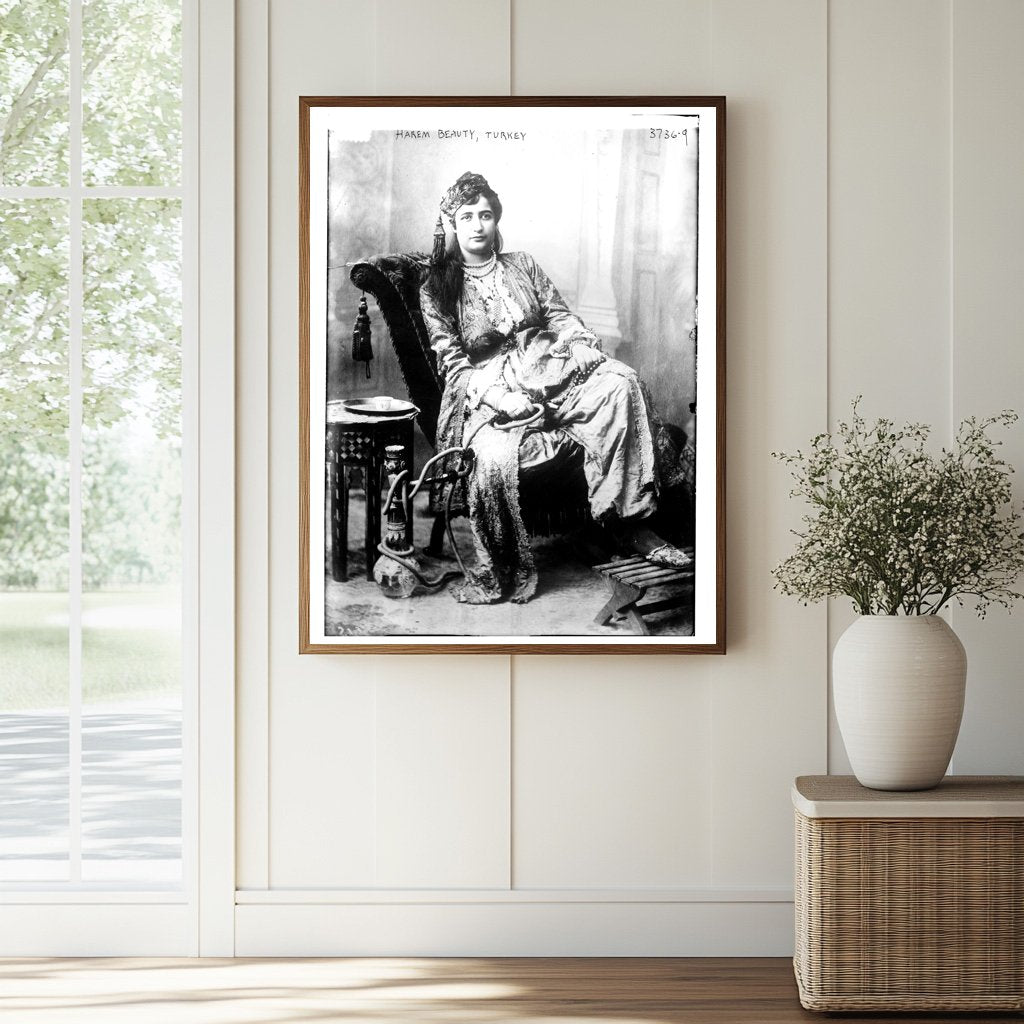 Historic Harem Beauty, Turkey Print, Vintage Art