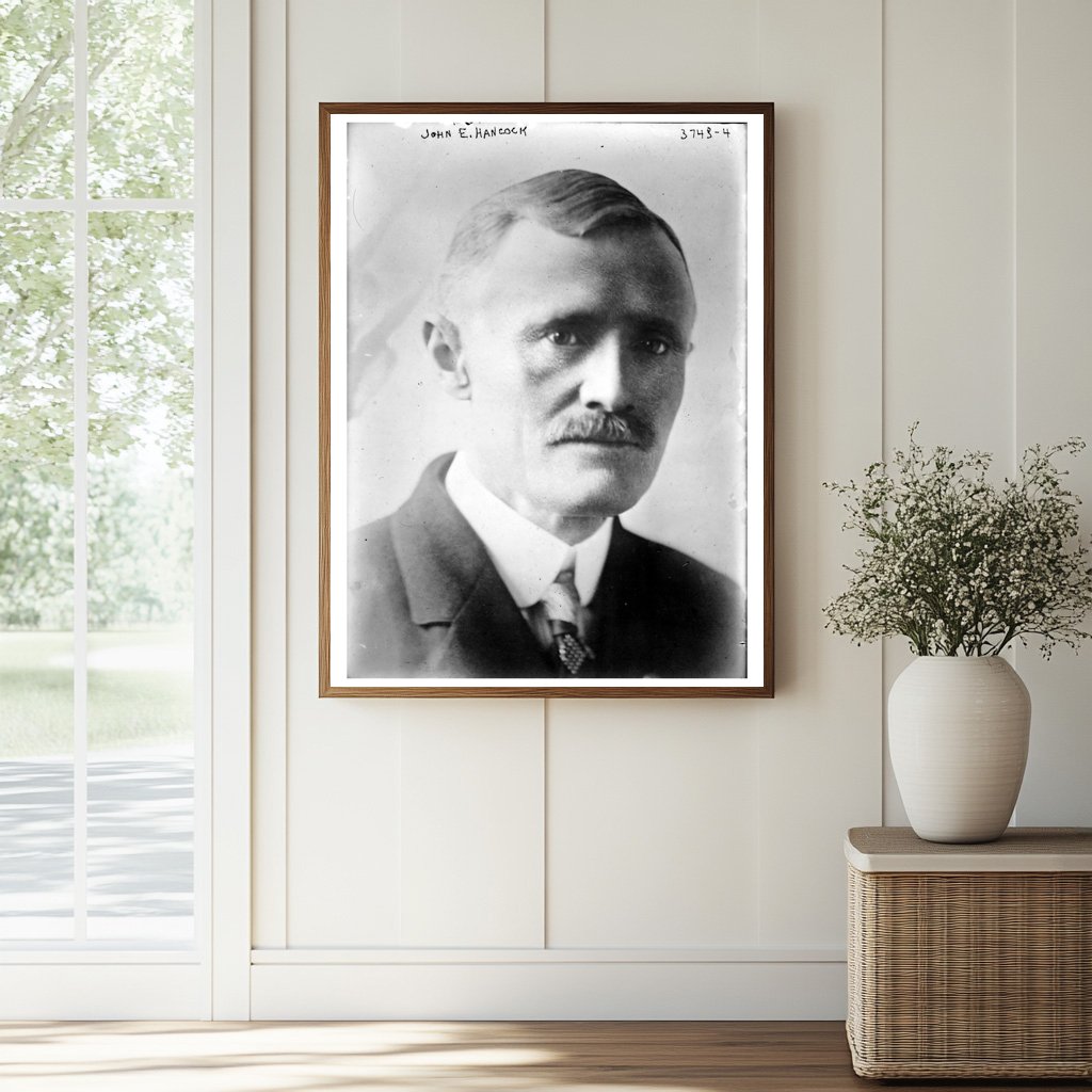 Historic John E. Hancock Print, Vintage Art