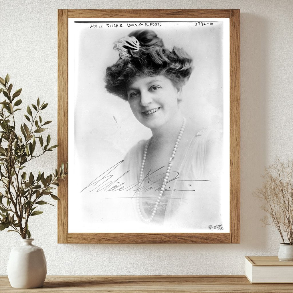 Historic Adele Ritchie (Mrs. G.B. Post) Print, Vintage Art