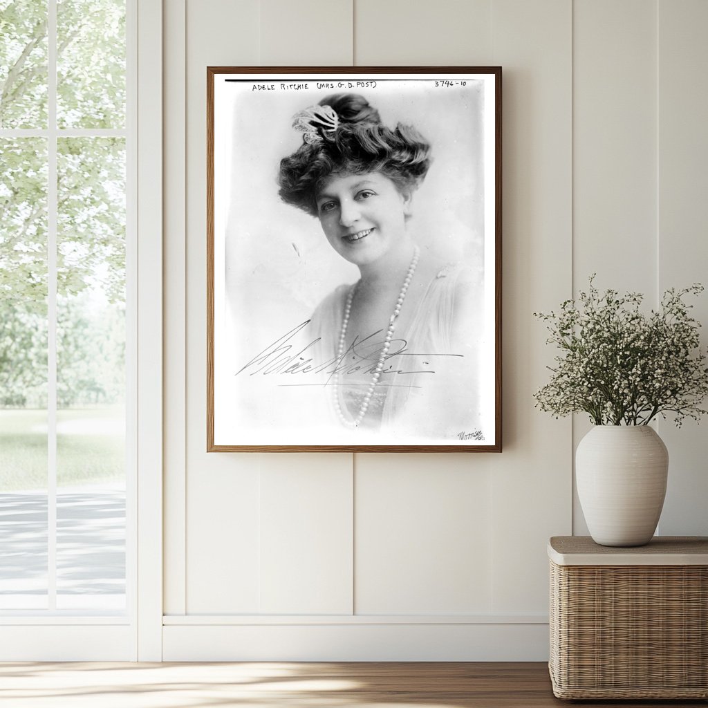 Historic Adele Ritchie (Mrs. G.B. Post) Print, Vintage Art