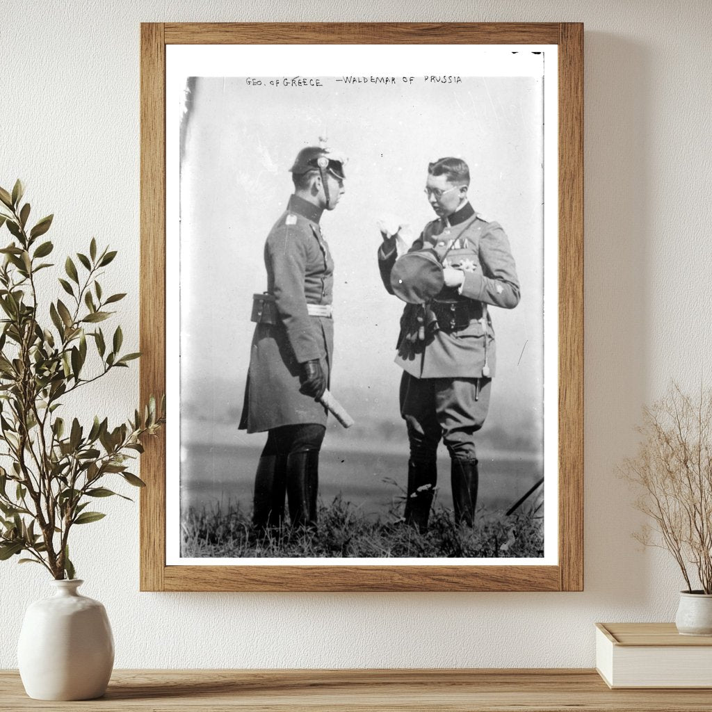 Historic Geo. of Greece -- Waldemar of Prussia Print, Vintage Art