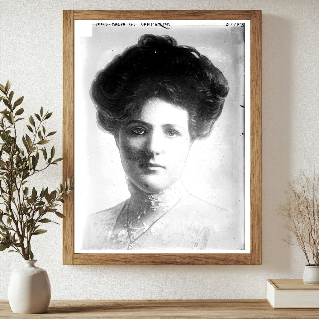 Historic Mrs. Ralph G. Carpenter Print, Vintage Art