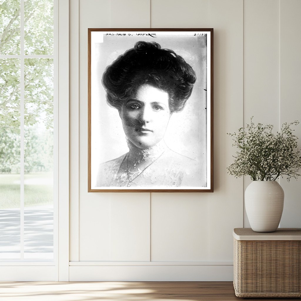 Historic Mrs. Ralph G. Carpenter Print, Vintage Art