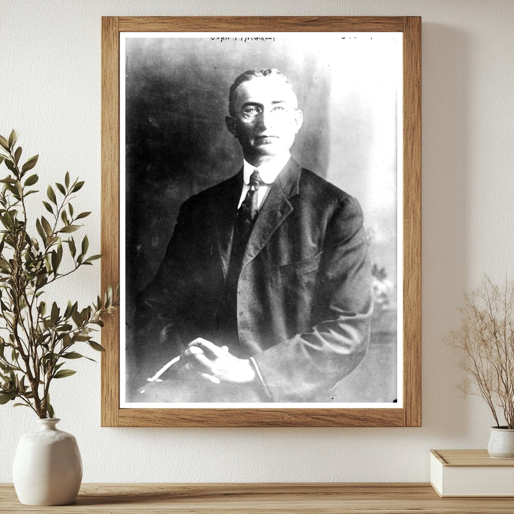 Historic John F. Moakley Print, Vintage Art