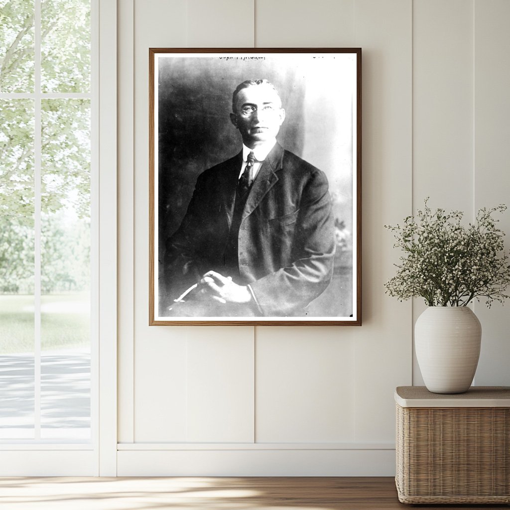 Historic John F. Moakley Print, Vintage Art