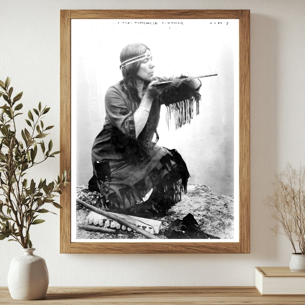 Historic Mrs. Charlotte V. Gulick Print, Vintage Art