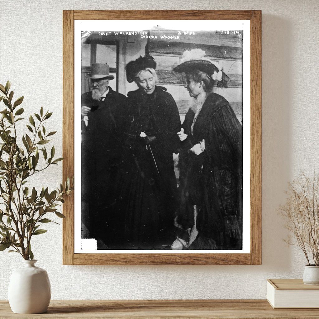 Historic Count Wolkenstein and wife, Cosima Wagner Print, Vintage Art