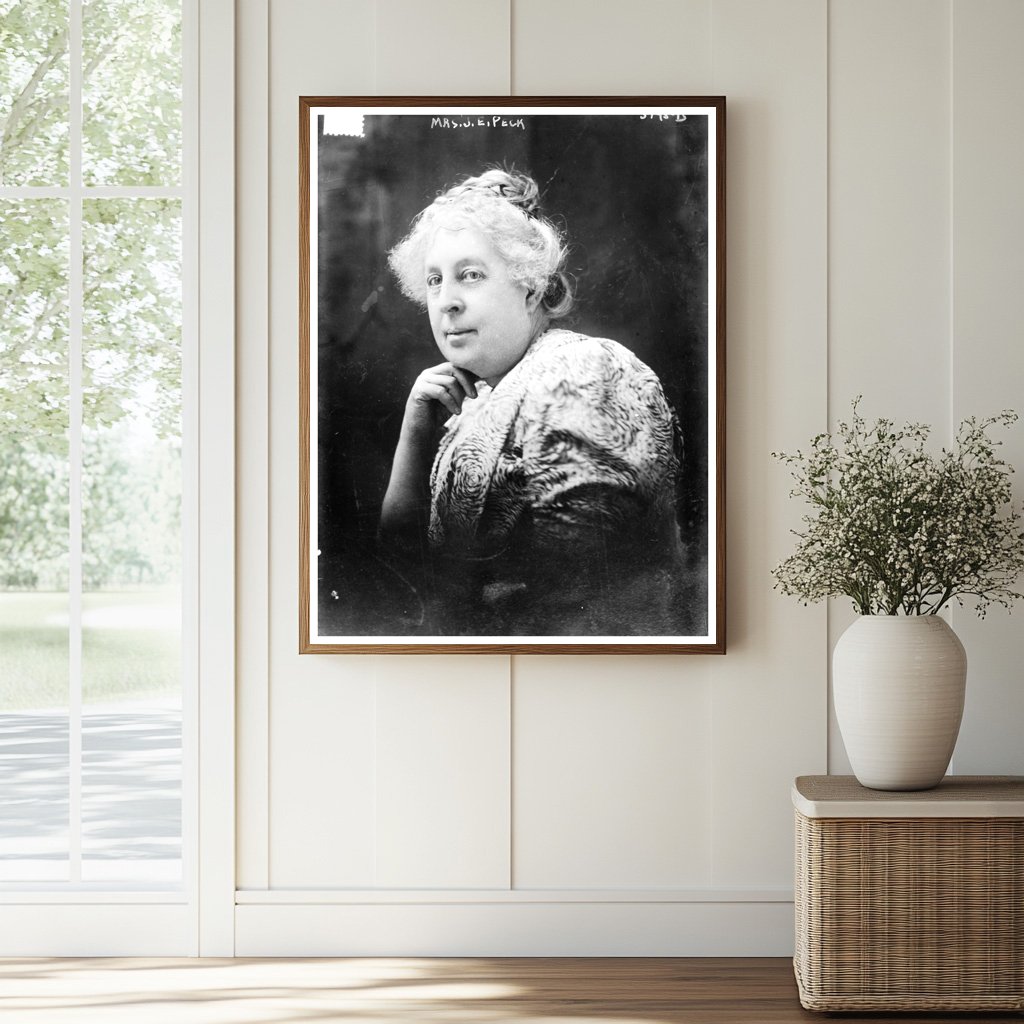 Historic Mrs. J.E. Peck Print, Vintage Art
